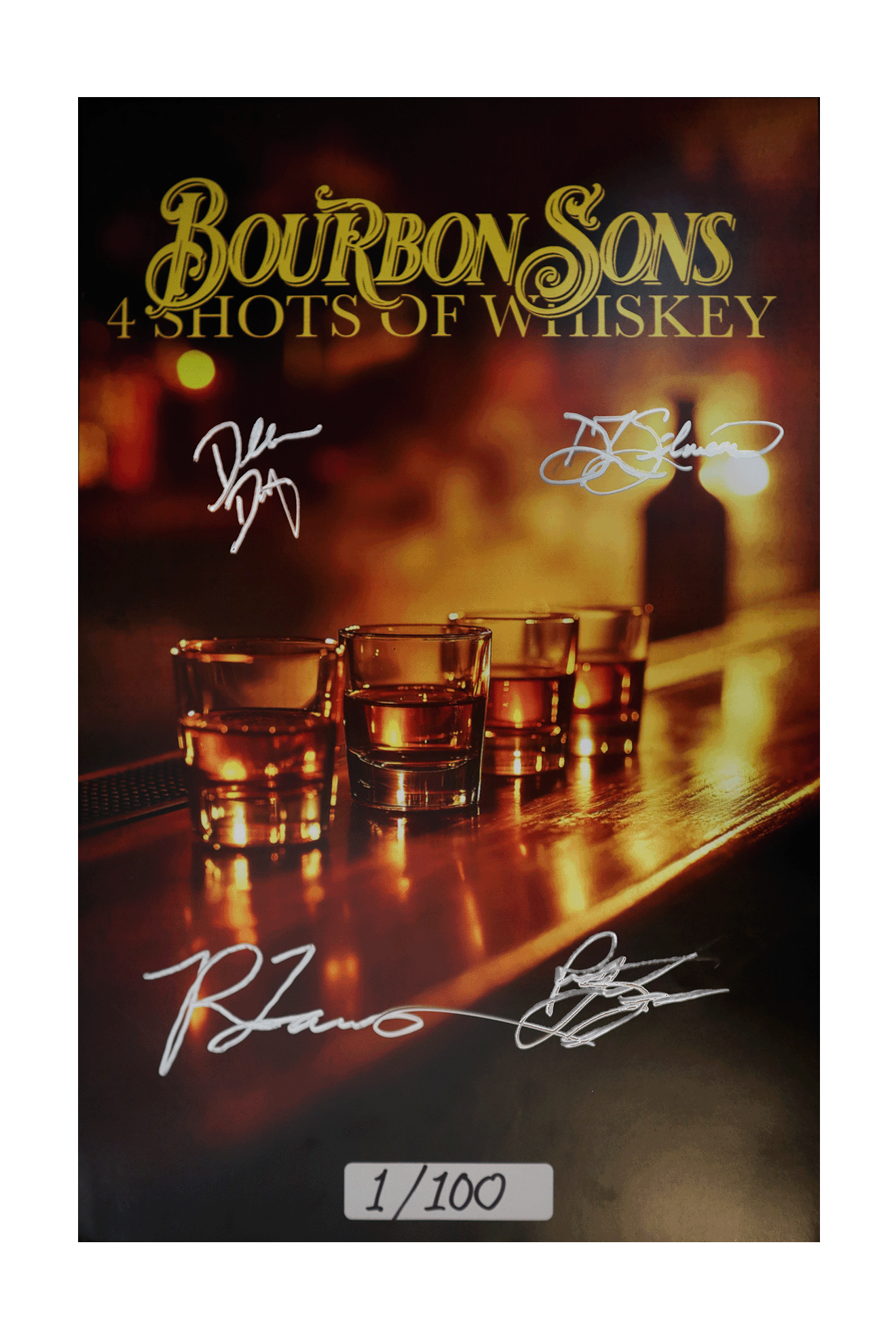 '4 Shots of Whiskey' 11x17 Poster (Signed)